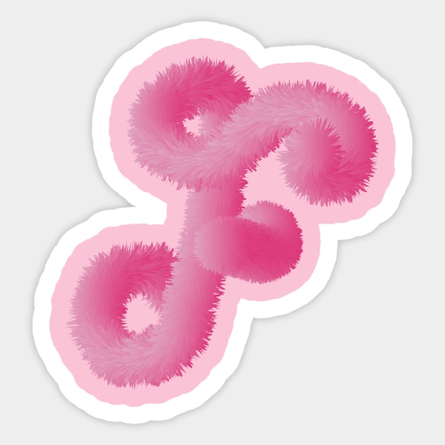 F Pink Animal Initials Sticker by desingmari